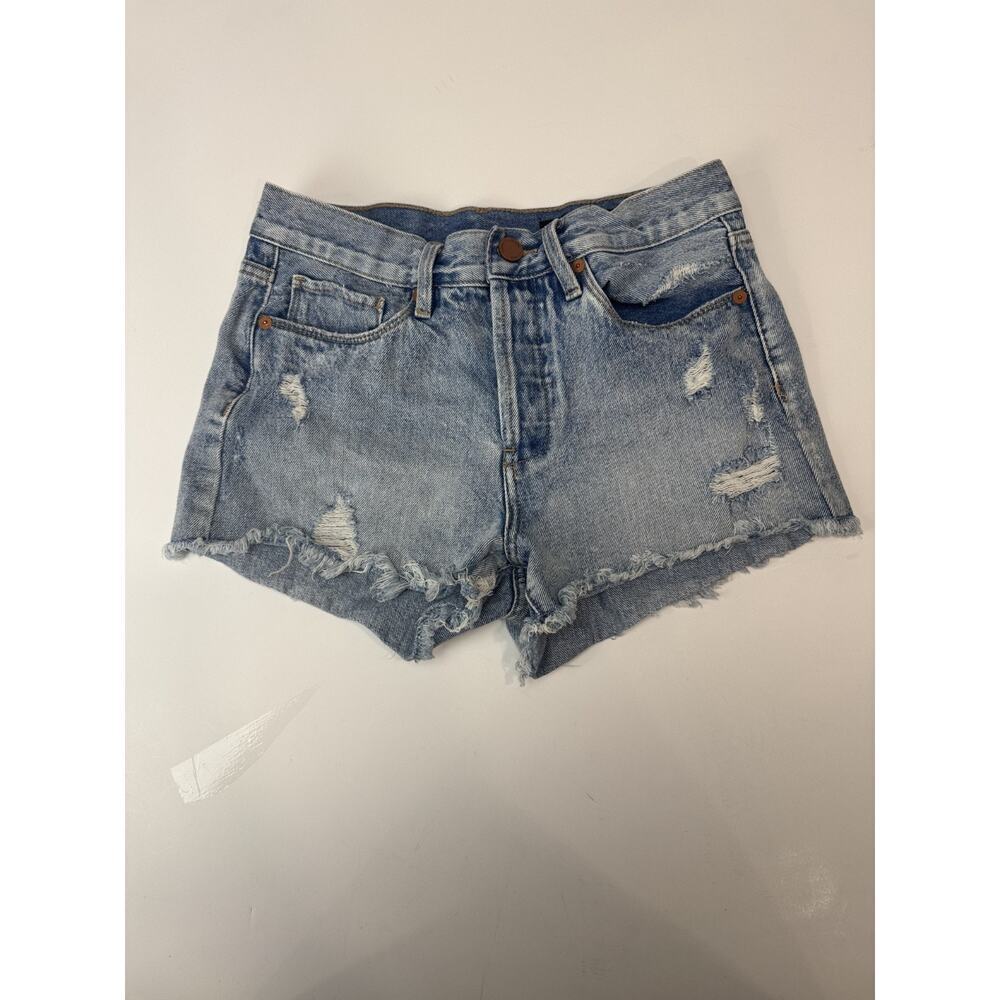 BlankNYC Distressed Denim Cutoff Jean Shorts Size 26 Raw Hem Festival Cool Girl